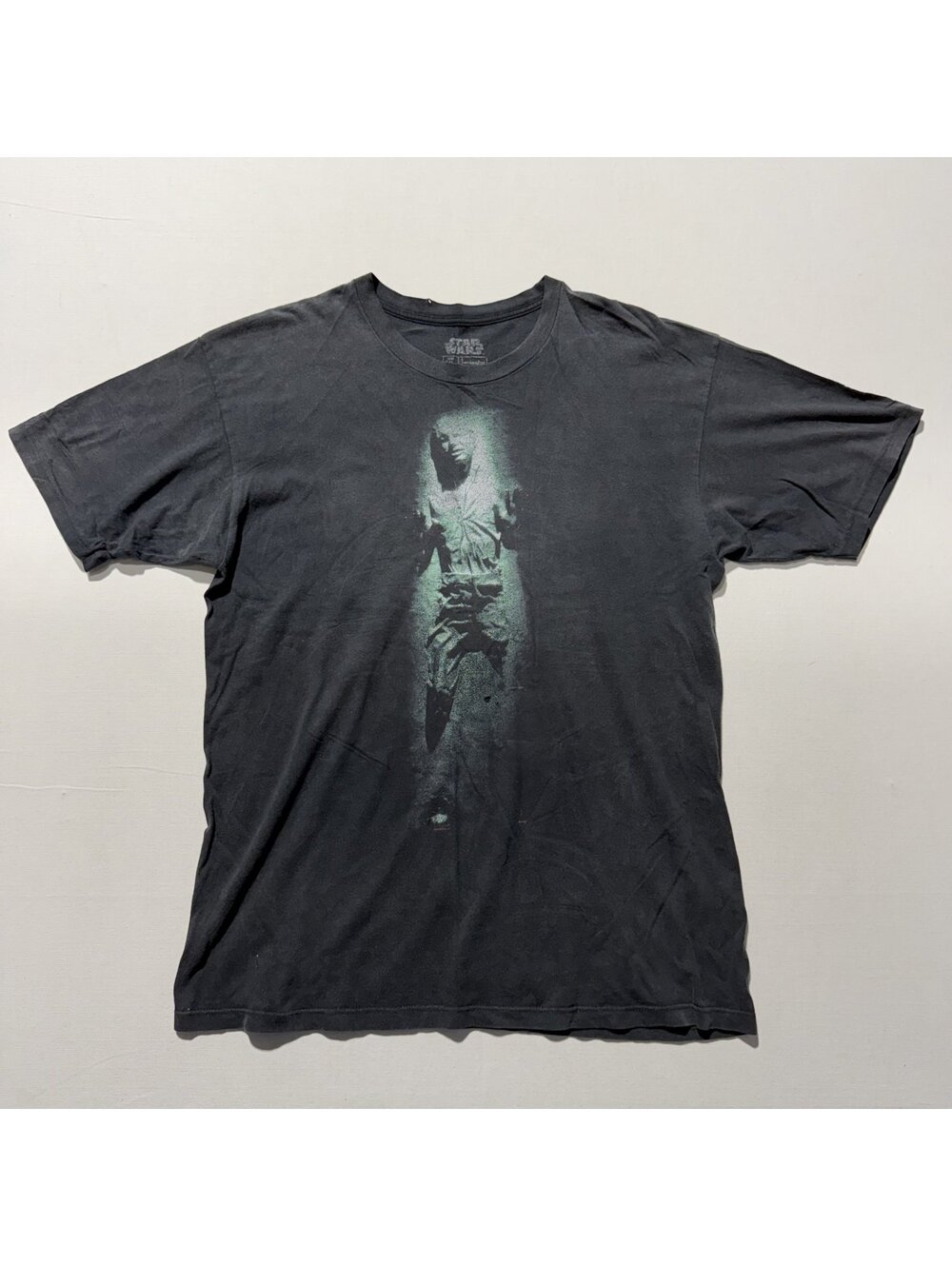 Star Wars Han Solo Carbonite Faded Black Graphic Tee